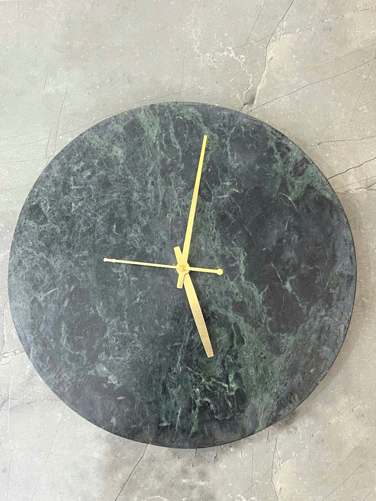 Green Marble Wall Clock