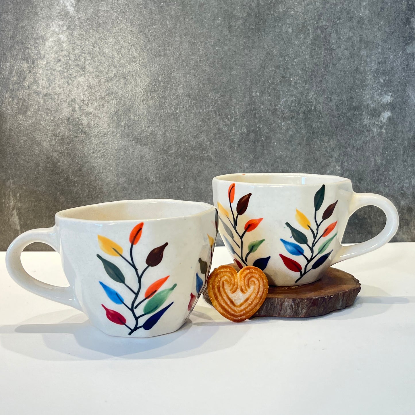 Colorful Dream- Ceramic Multi Leaves Mug