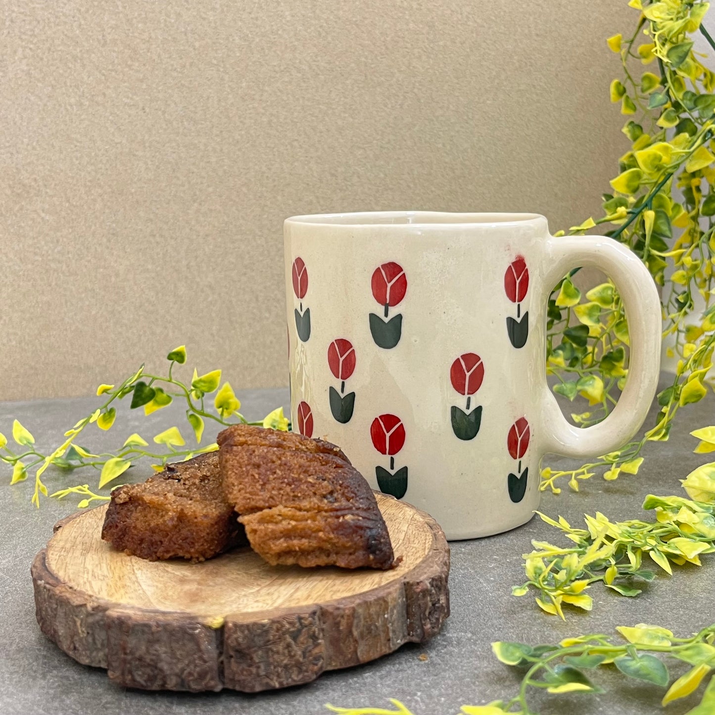 Tulip Ceramic Mugs Red