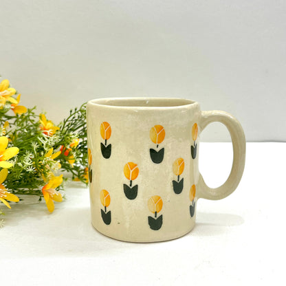 Tulip Ceramic Mugs Yellow