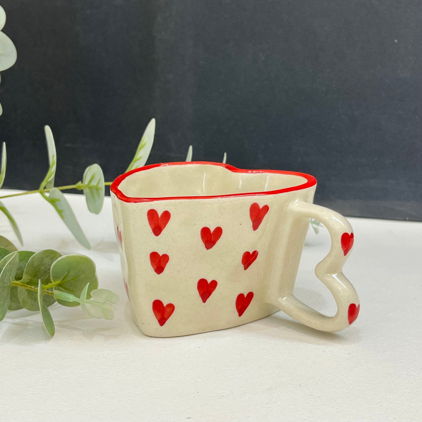 Heartfelt Moments- Ceramic Heart Shape Mug