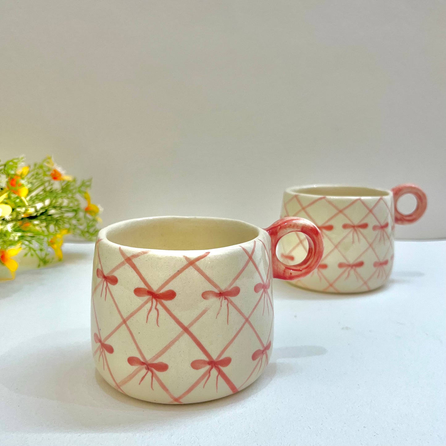 Ceramic Small Bow Mugs