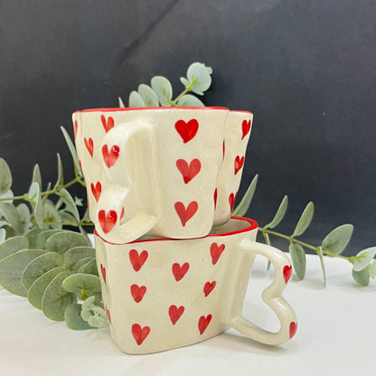 Heartfelt Moments- Ceramic Heart Shape Mug