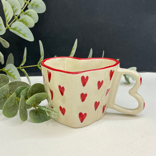 Heartfelt Moments- Ceramic Heart Shape Mug