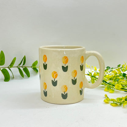 Tulip Ceramic Mugs Yellow