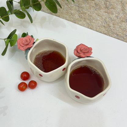 Ceramic Flower on Handle Mug