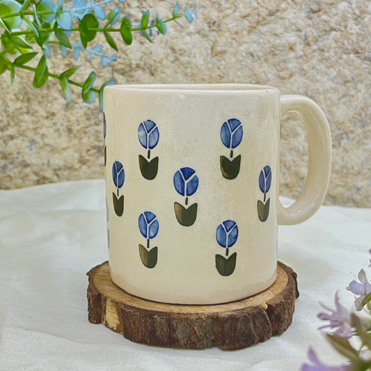 Tulip Ceramic Mugs Blue